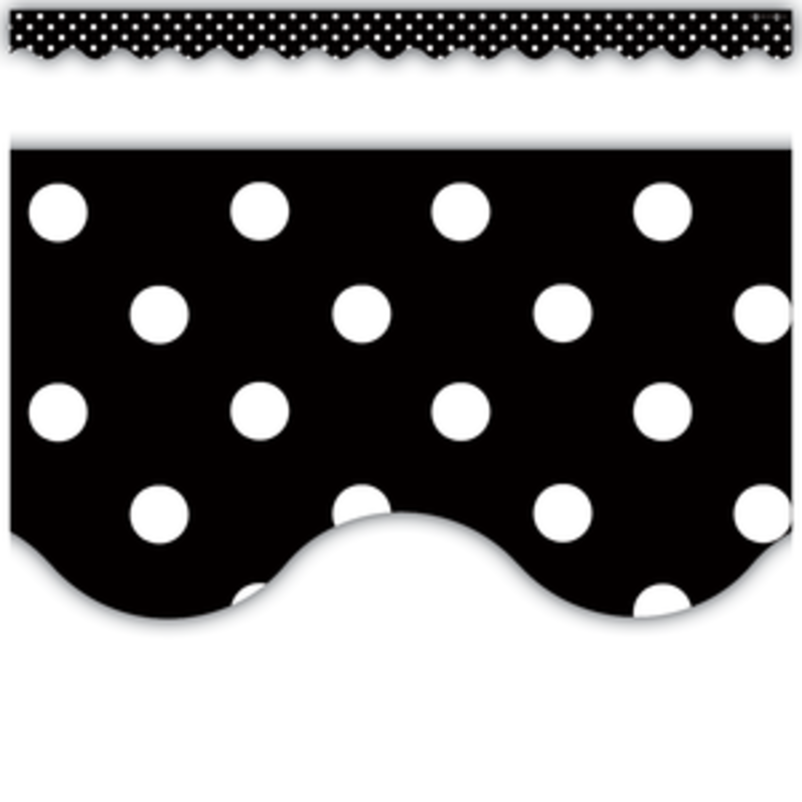 Teacher Created Resources Black Polka Dots Scalloped Border [TCR4671]