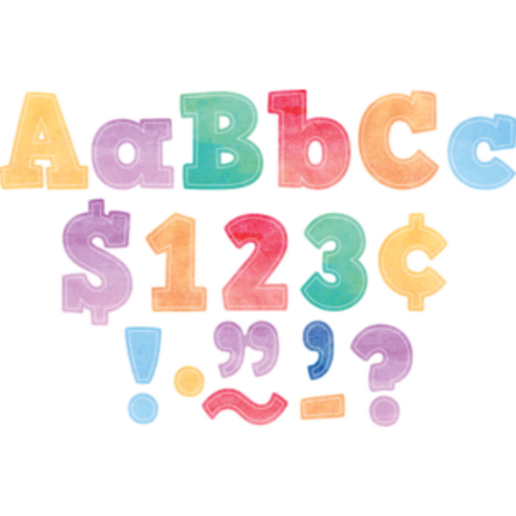 Teacher Created Resources Watercolor Bold Block 4" Letters Combo Pack [TCR8889]