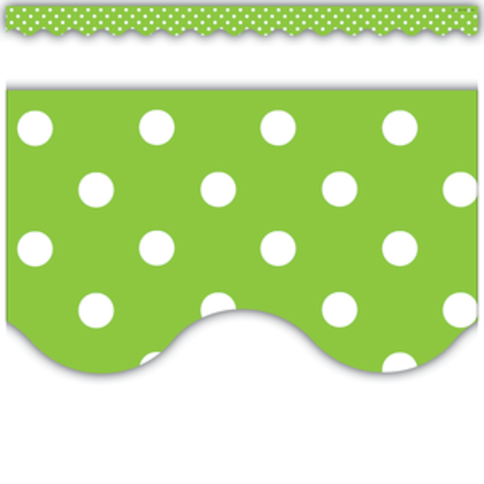 Teacher Created Resources Lime Polka Dots Scalloped Border [TCR4669]