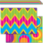 Teacher Created Resources Double-sided Border, Sassy Bubbles & Chevron [TCR73176]