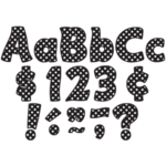 Teacher Created Resources Black Polka Dots Funtastic 4" Letters Combo Pack [TCR5346]