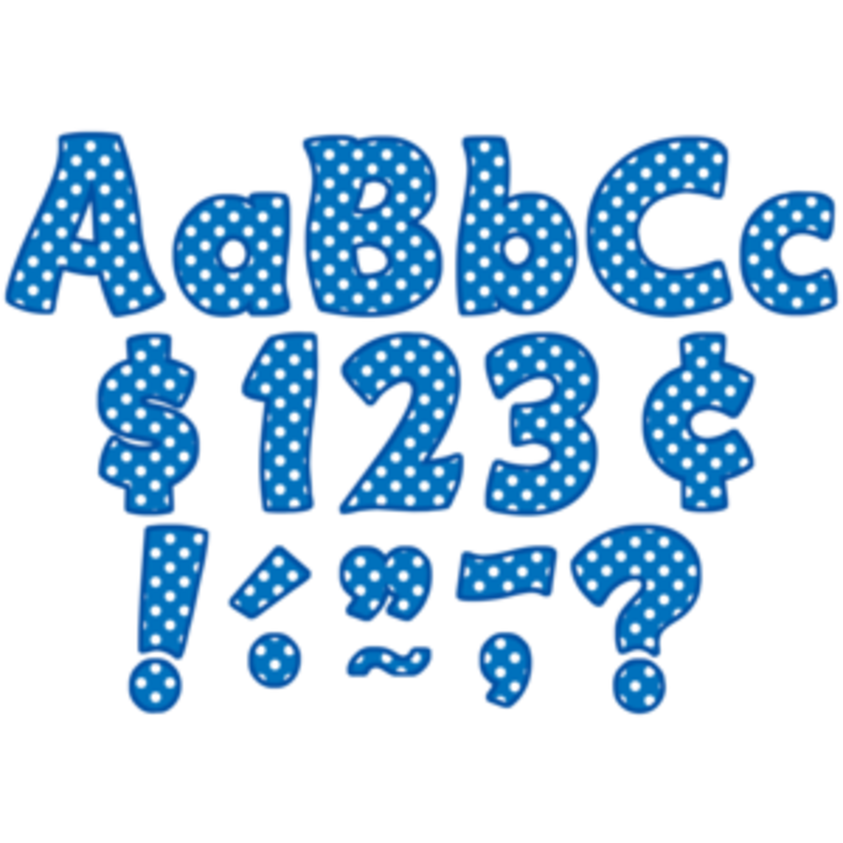 Teacher Created Resources Blue Polka Dots Funtastic 4" Letters Combo Pack [TCR5347]
