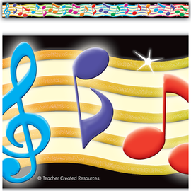 Teacher Created Resources Musical Notes Straight Border Trim