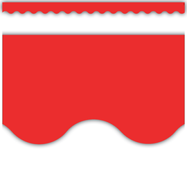 Teacher Created Resources Red Scalloped Border Trim