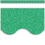 Teacher Created Resources GREEN GLITZ SCALLOPED BORDER