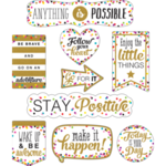 Teacher Created Resources CLINGY THINGIES CONFETTI POSITIVE SAYING [TCR77326]