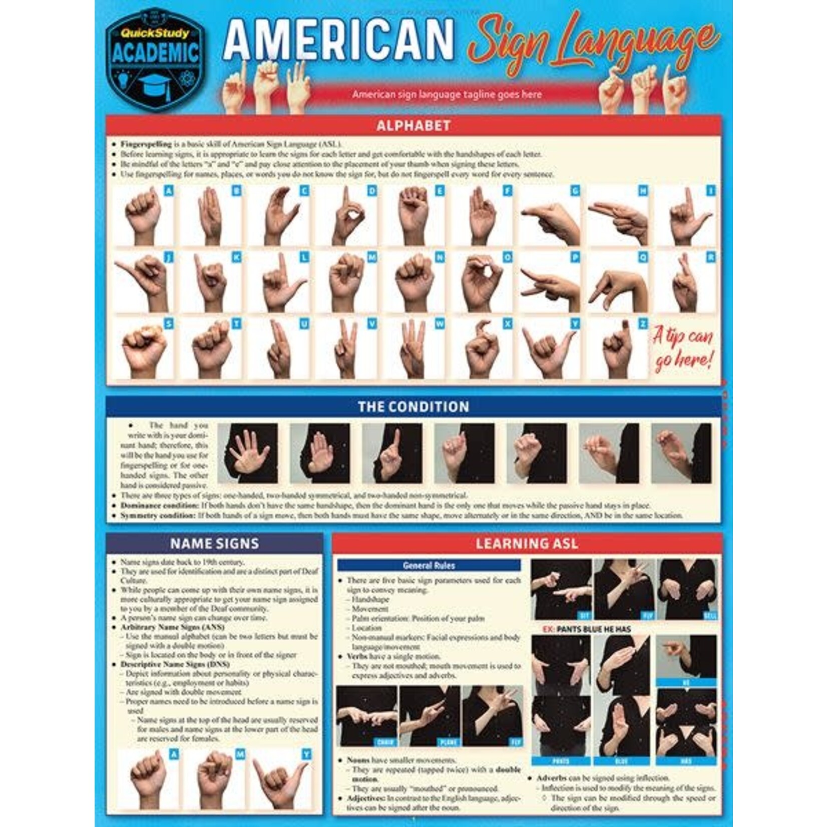QuickStudy QuickStudy | AMERICAN SIGN LANGUAGE [238584]