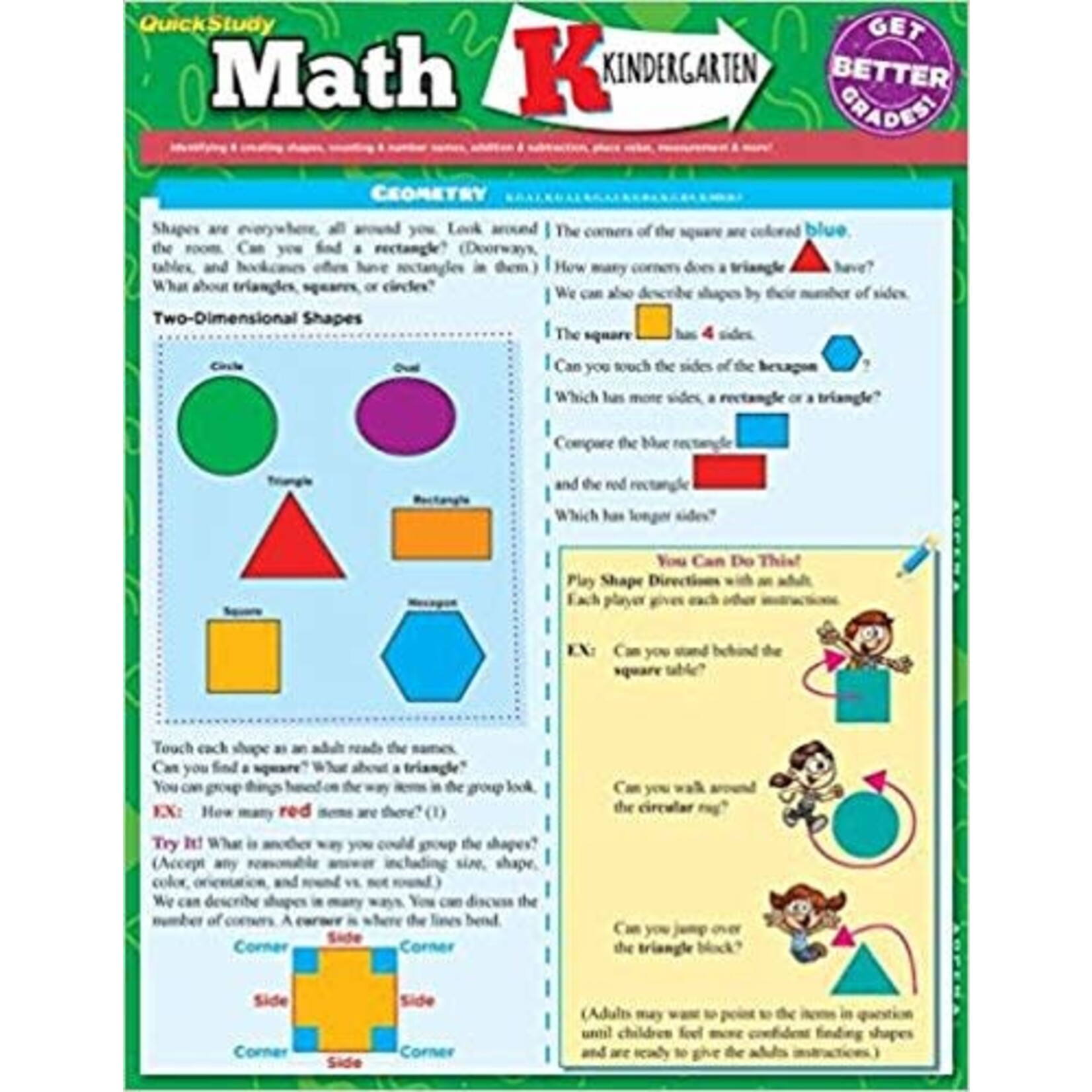 QuickStudy QuickStudy | Math Kindergarten [229520]