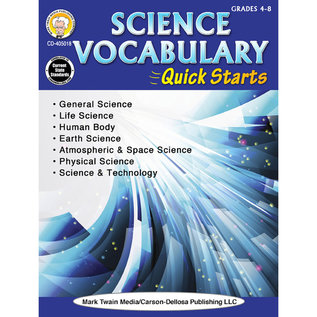 Carson-Dellosa Publishing Group Science Vocabulary Quick Starts Workbook