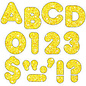 Trend Enterprises Yellow Sparkle 4-Inch Casual Uppercase Letters