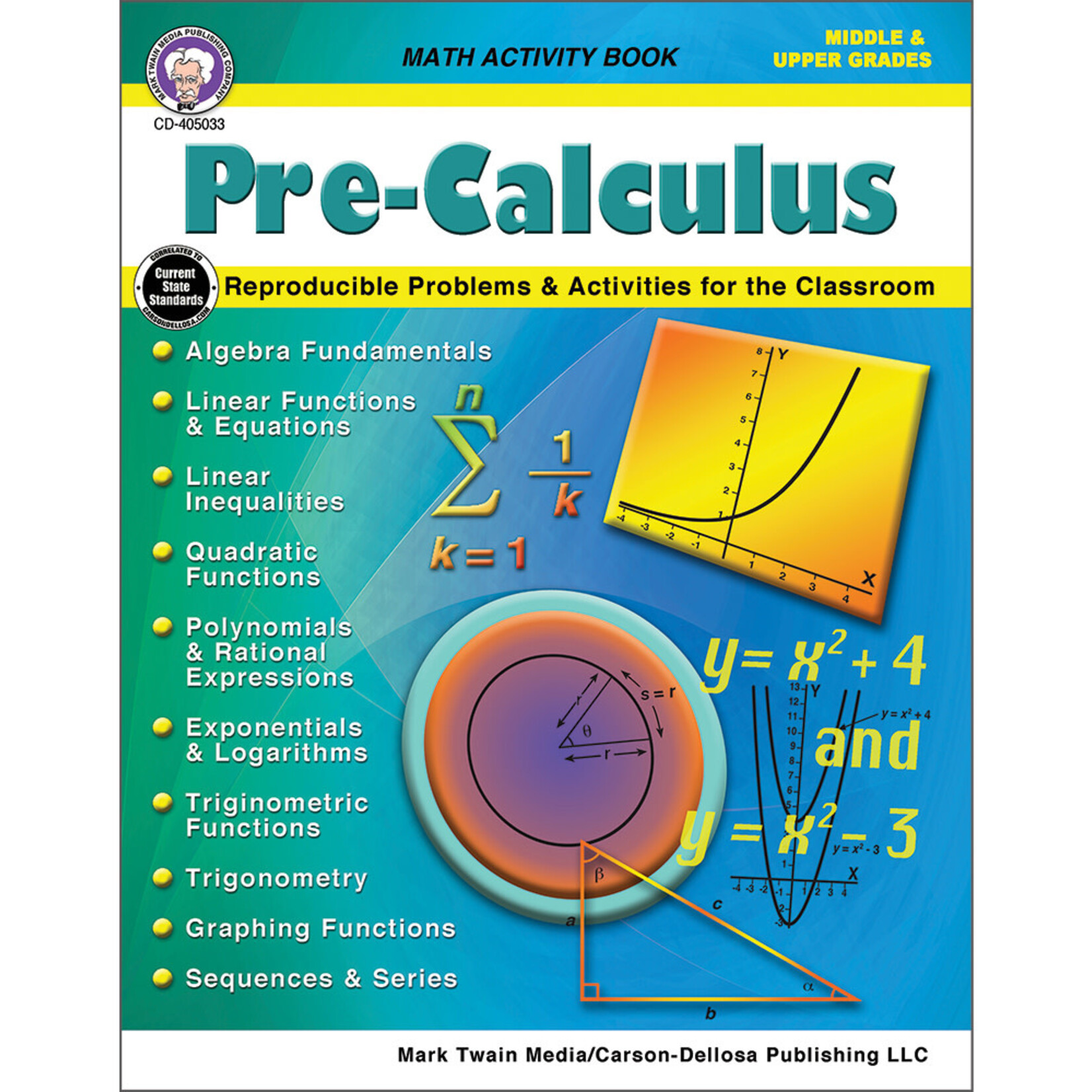 Carson-Dellosa Publishing Group Pre-Calculus Workbook Grade 6 and Up [CD405033]