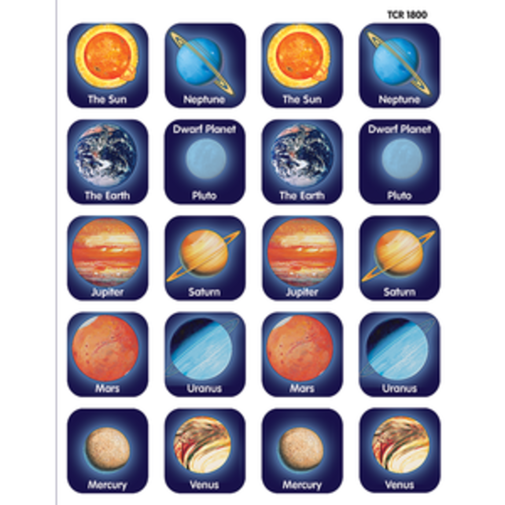 Teacher Created Resources Planets Stickers [TCR1800]