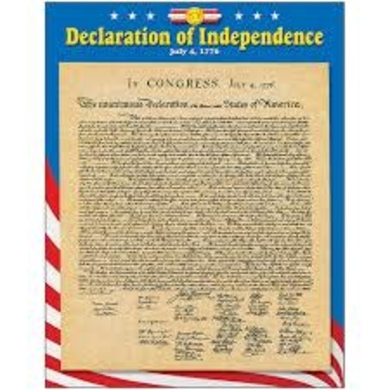 Trend Enterprises DECLARATION OF INDEPENDENCE Learning Chart 17x22 [T38254] (D) [T38254]