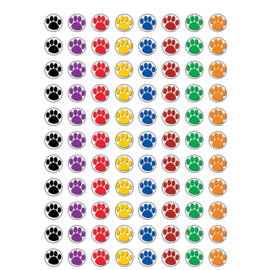 Teacher Created Resources Colorful Paw Prints Mini Stickers