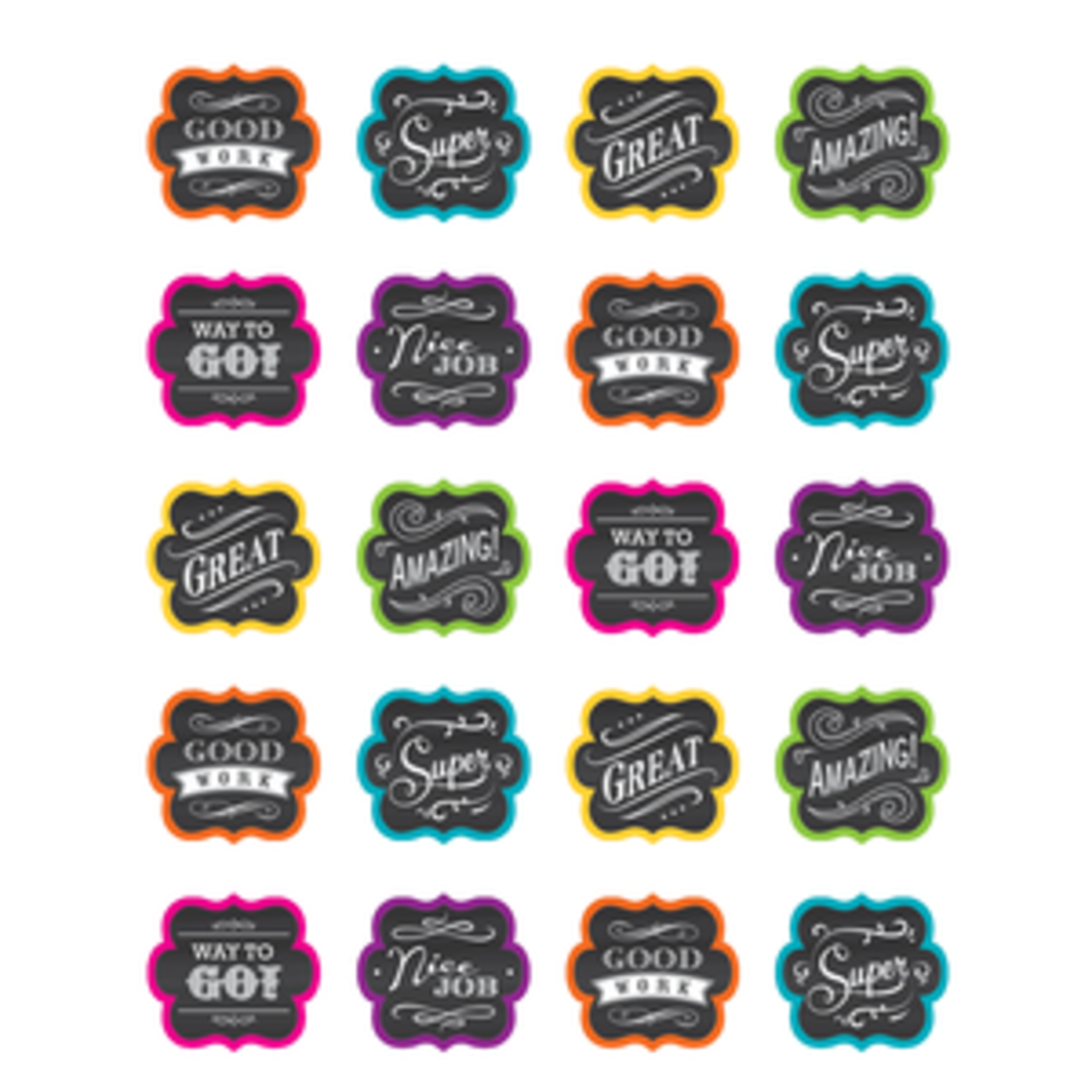 Teacher Created Resources Chalkboard Brights Stickers [TCR5618]