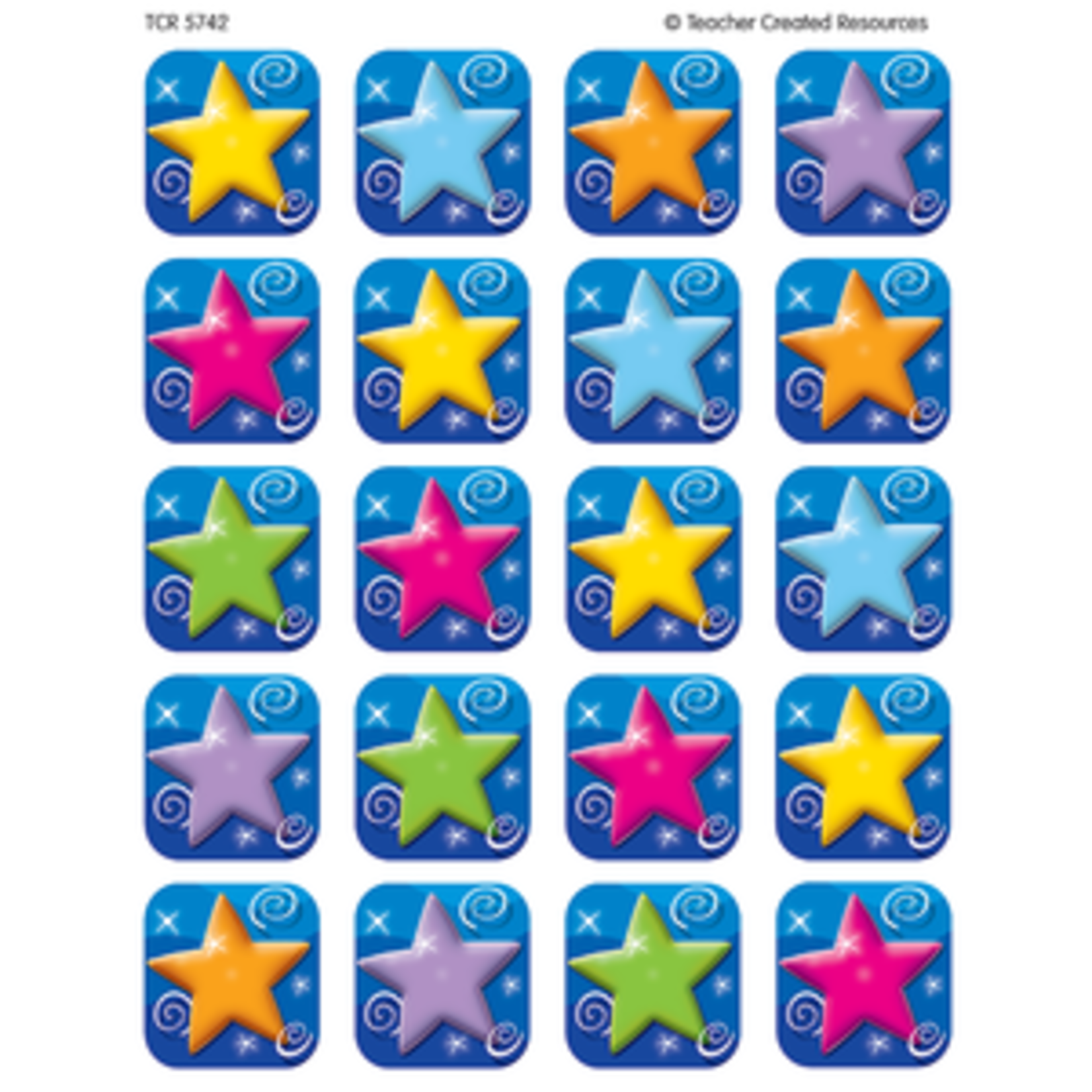 Teacher Created Resources Colorful Stars Stickers [TCR5742] (D)