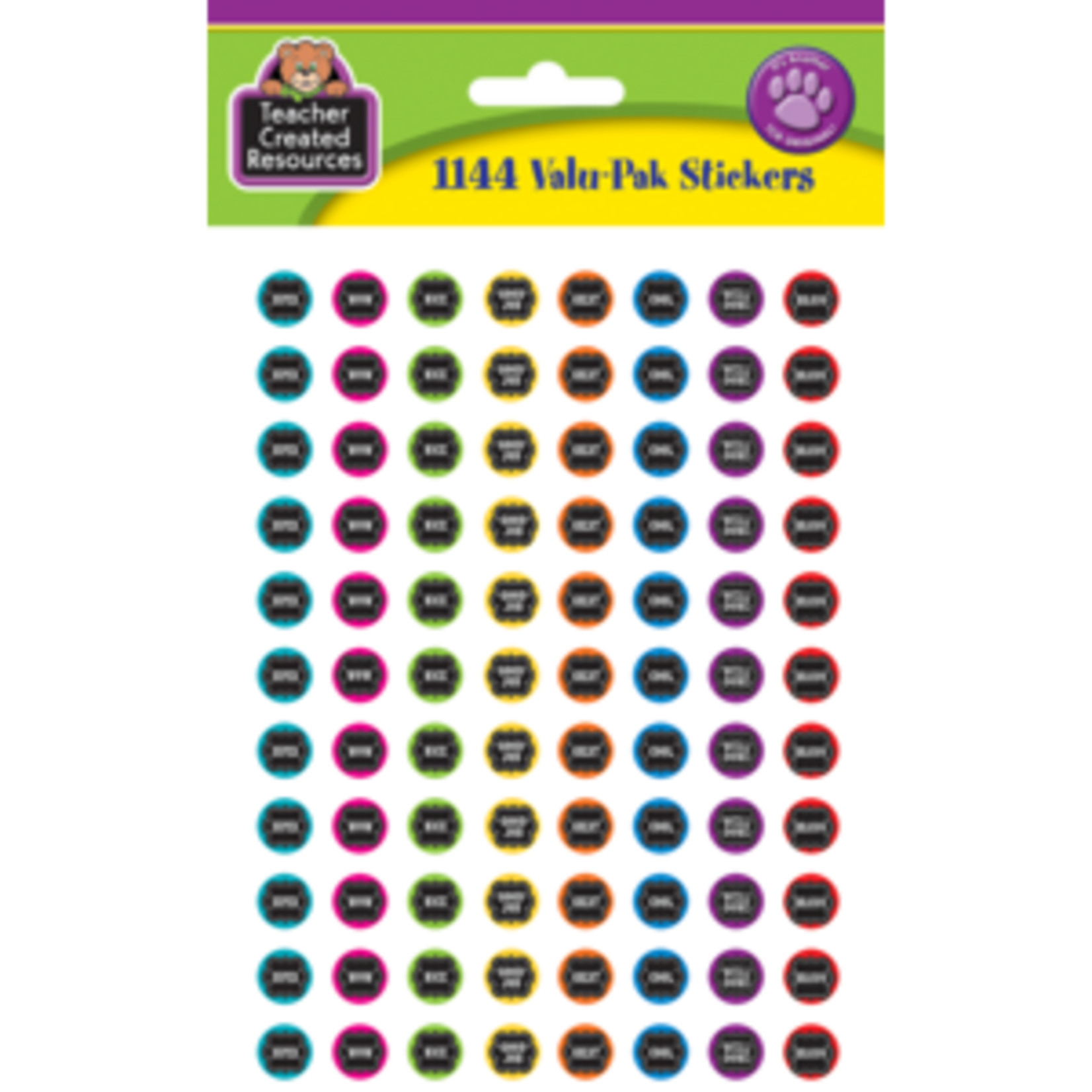 Teacher Created Resources Chalkboard Brights Mini Stickers Valu-Pak [TCR5841]
