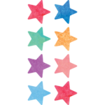 Teacher Created Resources Watercolor Stars Mini Stickers [TCR8897]