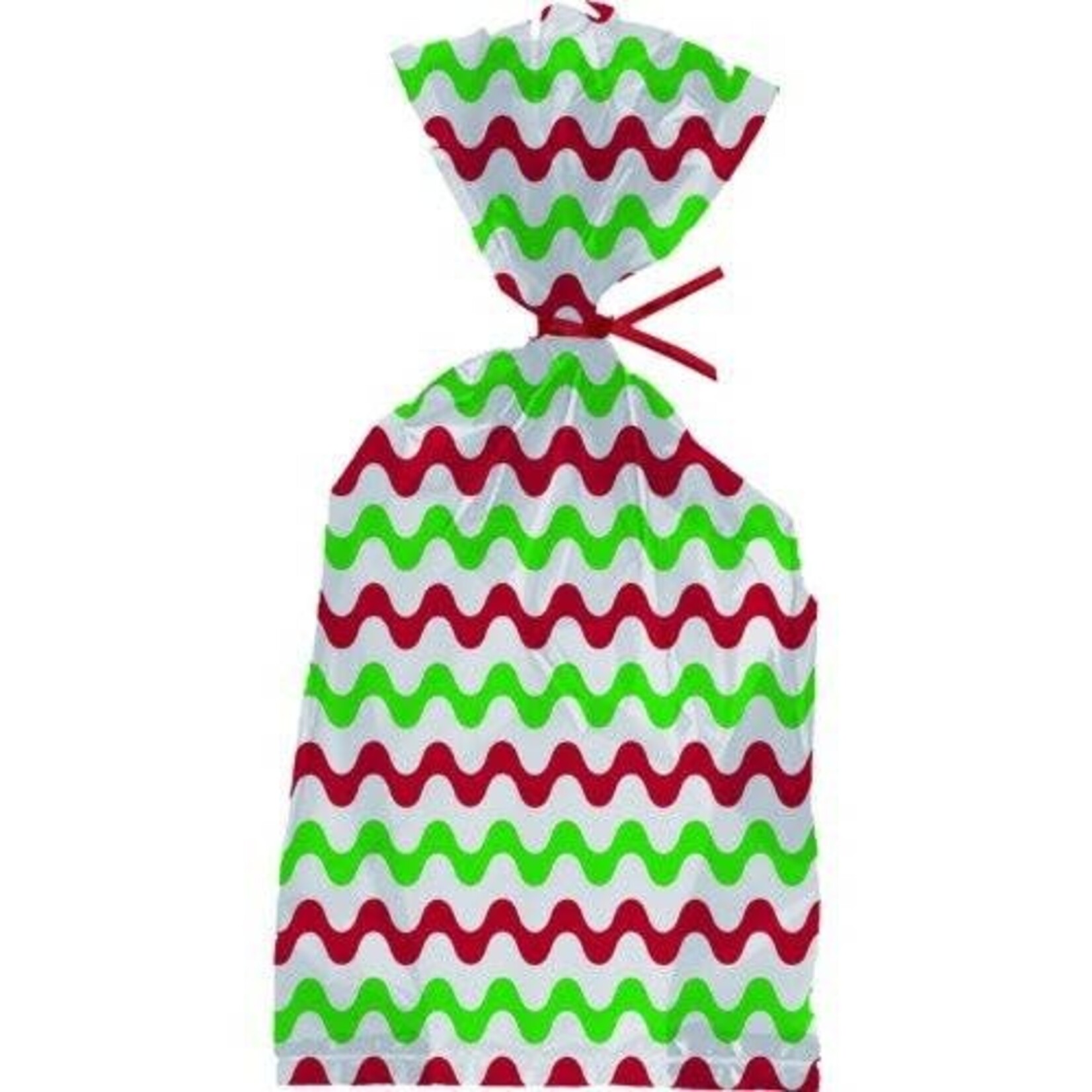 HALLMARK CELLO BAGS - LARGE RED & GREEN 20 COUNT [249XAS1424]