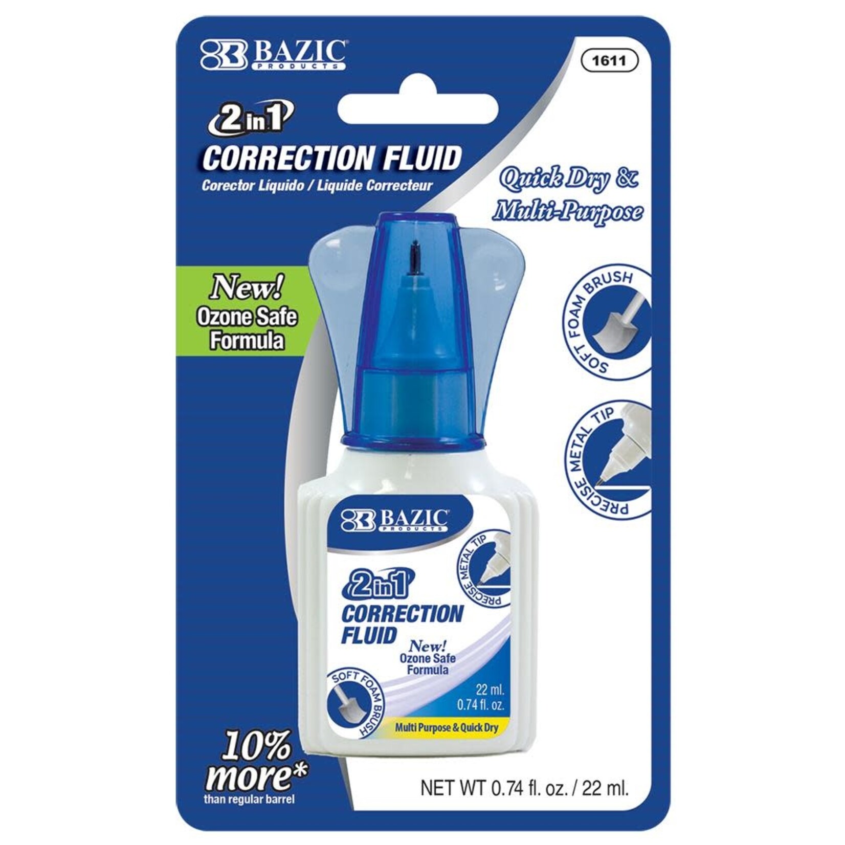 BAZIC BAZIC 2 in 1 Correction w/ Foam Brush Applicator & Pen Tip [1611]