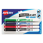 AVERY Avery MARK A LOT Pen-Style Dry Erase Markers, Bullet Tip, Assorted, 4/Set