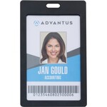 ADVANTUS Advantus Vertical Rigid ID Badge Holder Support 2" x 3.25" Media - Vertical - Plastic - Black [AVT97068]