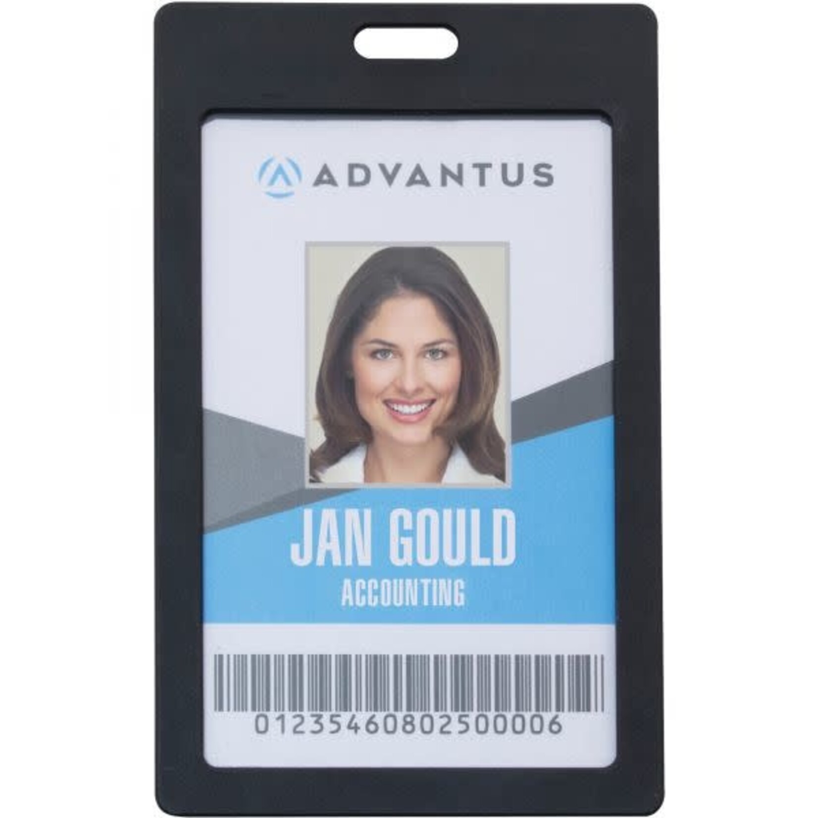 ADVANTUS Advantus Vertical Rigid ID Badge Holder Support 2" x 3.25" Media - Vertical - Plastic - Black [AVT97068]