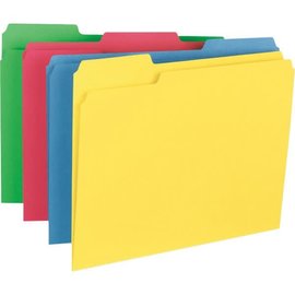 Business Source Heavyweight Colored File Folders 1/3 cut 50 Box