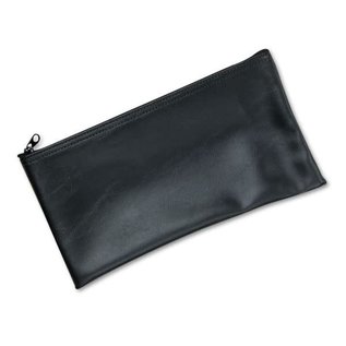 MMF MMF Industries Leatherette Zippered Wallet, Leather-Like Vinyl, 11w x 6h, Black