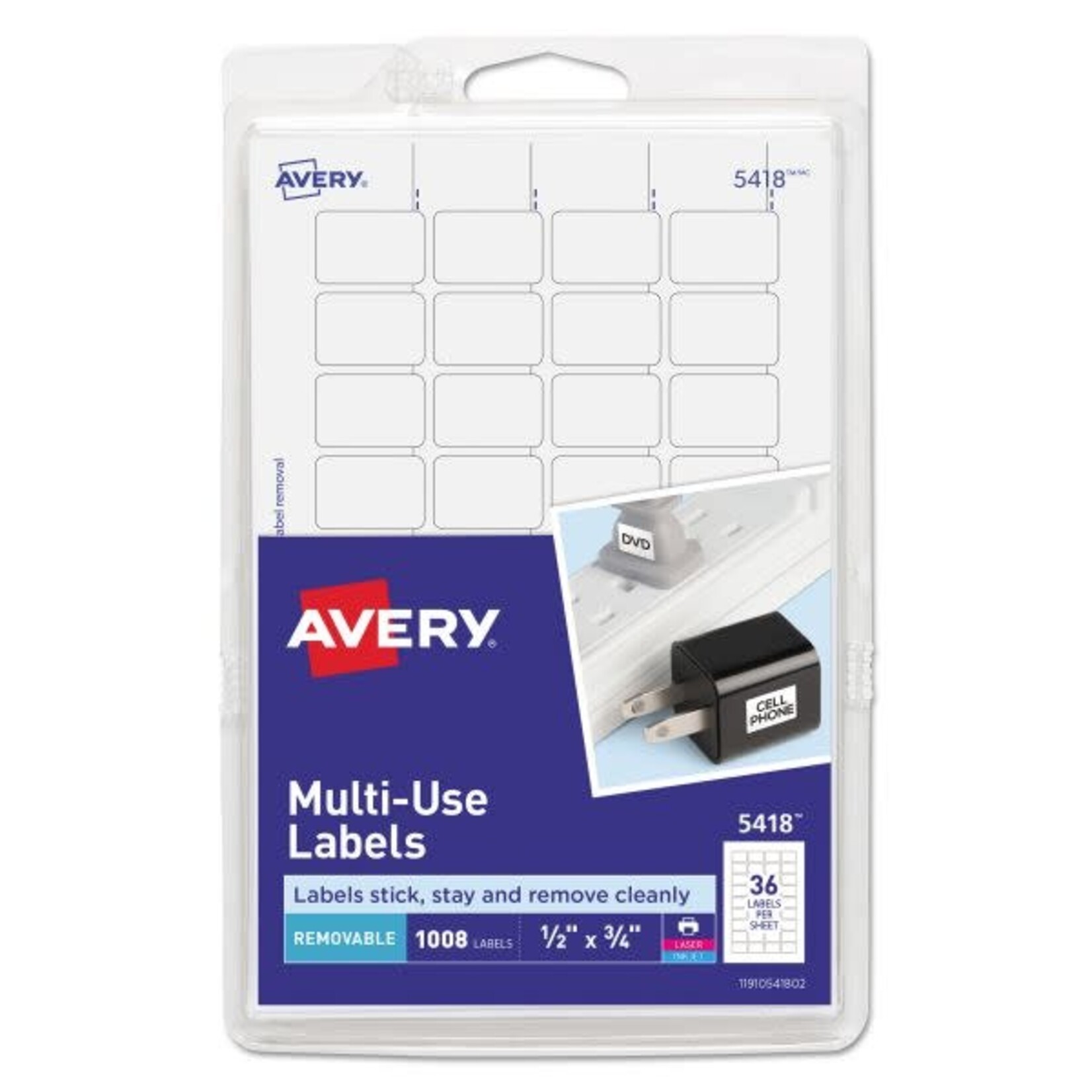 AVERY LABEL REMOVE 3/4X1/2 WE [AVE05418]