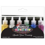 BAZIC BAZIC 0.67 FL OZ (20 mL) 6 Classic Color Glitter Glue [3467]