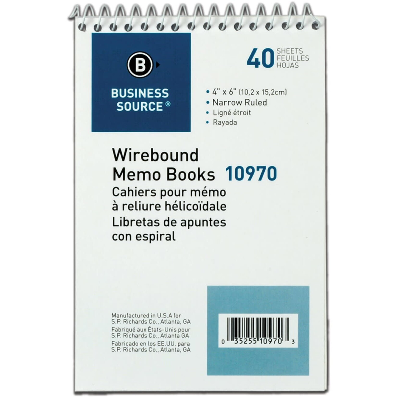 Business Source Business Source Wirebound Memo Books 12 Pack [BSN10970]