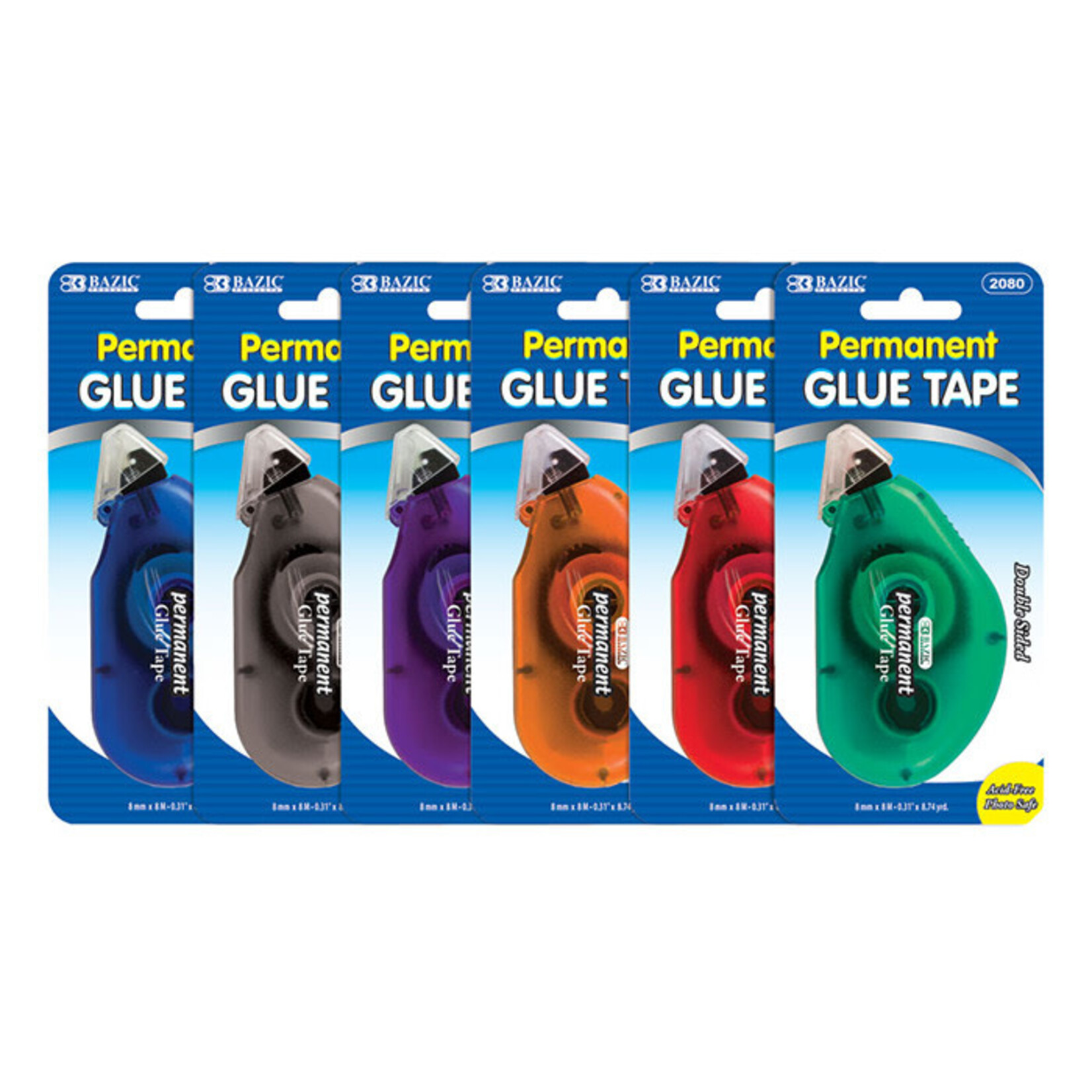 BAZIC BAZIC 8 mm x 8 m Permanent Glue Tape 1 Pack [2080]
