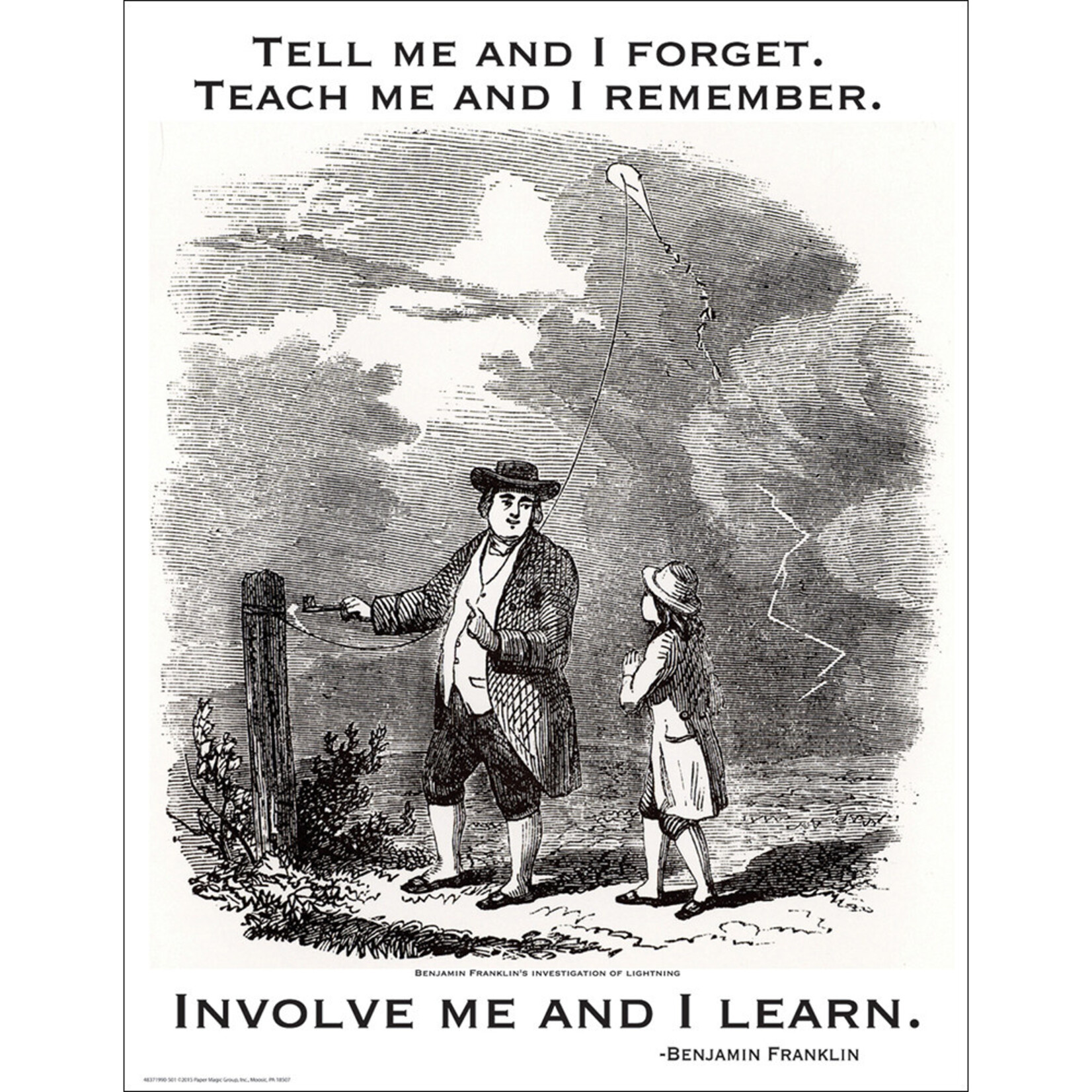 EUREKA Benjamin Franklin Tell Teach Involve Poster [P837199]