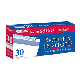 BAZIC BAZIC #10 Self-Seal Security Envelopes (30/Pack)