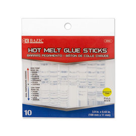 BAZIC BAZIC Dual Temp. Full Size Hot Melt Glue Sticks 3.9 x 0.43 (10/Box)
