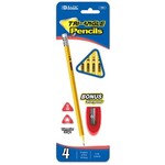 BAZIC BAZIC 4 #2 Triangle Yellow Pencil w/ Sharpener [740]
