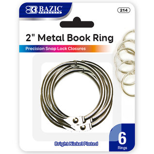 BAZIC BAZIC 2 Metal Book Rings (6/Pack)