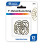 BAZIC BAZIC 1" Metal Book Rings (12/Pack), 1-Pack