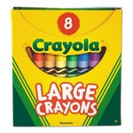 CRAYOLA Crayola Large Crayons, Tuck Box, 8 Colors/Box [CYO520080]