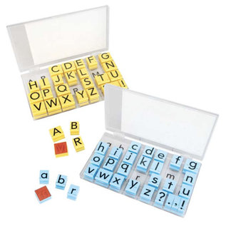 REALLY GOOD STUFF Jumbo Uppercase And Lowercase Alphabet Rubber Stamp Letters