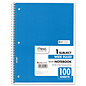MEAD 1 Subject Spiral Notebook, Wide/Legal Rule, Assorted Color Covers, 10.5 x 7.5, 100 Pages