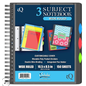 iSCHOLAR iSCHOLAR iQ 3SUB DOUBLE WIRE Spiral POLY NOTEBOOK WR 150SH
