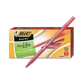 PEN ROUND STIC MED RED