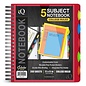 iSCHOLAR iSCHOLAR iQ 5 Subject Double Wire Poly-Cover Spiral Notebook College Ruled  200 Sheets  11 inches x 9 inches