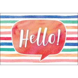 Teacher Created Resources Watercolor Hello Postcards