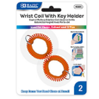 BAZIC BAZIC Wrist Coil w/ Key Holder (2/Pack)