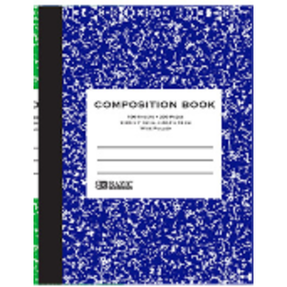 BAZIC 100 Ct. Primary Journal Marble Composition Book Bazic Products