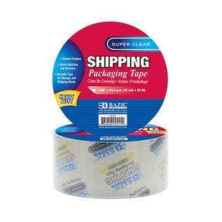 BAZIC BAZIC 1.88" x 54.6 Yards Super Clear Heavy Duty Shipping Packaging Tape