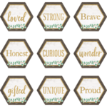 Teacher Created Resources Eucalyptus Positive Words Mini Accents [TCR8476]